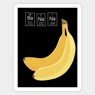 Banana Chemistry Elements Name Sticker